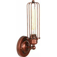 Mylights  Retro Bakır Eskitme Kafes Aplik  Retro Rustik Aplik