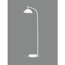 Mylights  Modern Spor Mat Beyaz Köşe Lambası Yerden Aydınlatma Lambader  180 cm