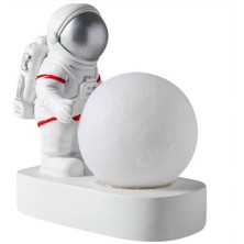 Keyfim Shop Dekoratif Astronot Ay Işığı Gece Lambası