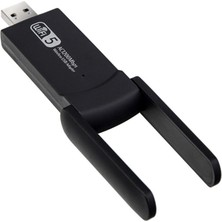 Bintech Dual Band USB 3.0 Adaptör Kablosuz Wifi Alıcı AC1200 Mbps