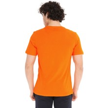 Raru Erkek  Pamuk T-Shirt Gravıs Oranj