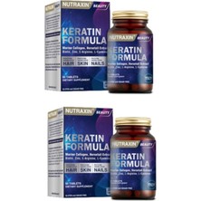 Nutraxin Keratin Formula 60 Tablet Hair - Nails - Skin X2 Adet