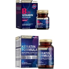 Nutraxin Saç ve Tırnaklar Için Keratin Formula 60 T.+ B12 60 Tablet 1000MG