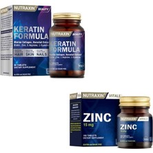 Nutraxin Cilt ve Saç Sağlığı Için 2'li Paket (Keratin Formula + Zinc)