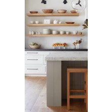 Karadeniz Dizayn Doğal Ahşap Raf 3'lü Takım - 60 x 20 cm