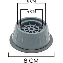 Hometarz Beyaz Eşya Altlığı Titreşim Önleyici Kaydırmaz Beyaz Eşya Ayak Vantuzlu 4'lü