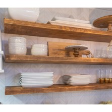 Karadeniz Dizayn Doğal Ahşap Raf 3'lü Takım - 150 x 20 cm