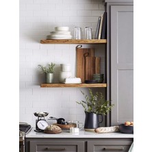 Karadeniz Dizayn Doğal Ahşap Raf 2'li Takım - 140 x 20 cm