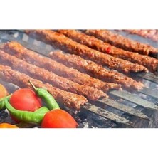 Hellove Adana Kebap Şişi Urfa Kıyma Kebabı Için Yassı Şiş 10'lu