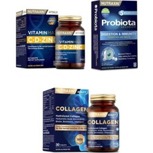Nutraxin Vitamin Max C-D-Zınc 60 Tablet+Probıata Advanced 60 Tablet+Hidrolize  Içeren 30 Tablet