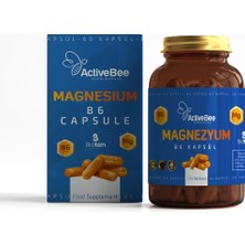 ActiveBee Supplements Magnezyum-B6 Kapsül / Sitrat & Bisglisinat & Malat / 60 Kapsül