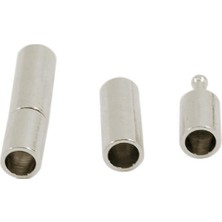 Tahan 4X10 Set Gümüş Deri Tutkalı Süngü Içinde Push Tube Toka Takı Yapımı 17X4MM 4 Adet (Yurt Dışından)