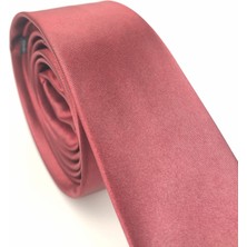 Ars Magic Box 1. Kalite Saten Parlak Slim Kravat Mendil Seti Bordo