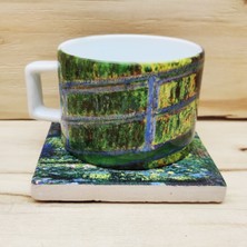 Harikapoli Claude Monet Set 4 - Çay/kahve Fincanı-Traverten Bardak Altlığı 1