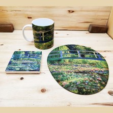 Harikapoli Claude Monet Set 1 - Kupa-Mousepad-Traverten Bardak Altlığı 1