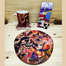 Harikapoli Wassily Kandinsky Set 6 - Kupa-Traverten Bardak Altlığı-Mousepad-Mdf Telefon Standı