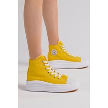 Tonny Black Kadın Rahat Kalıp Kalın Tabanlı Uzun Spor Ayakkabı