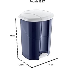Smartware Pedallı Çöp Kovası 18 Litre