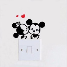 Ye Duo Fare Anahtarı Çıkartmaları Yatak Odası Ev Dekor Aksesuarları Karikatür Duvar Çıkartmaları Vinil Duvar Sanatı Diy Duvar Kağıdı (Yurt Dışından)