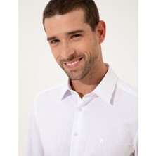 Pierre Cardin Erkek Beyaz Slim Fit Uzun Kollu Gömlek 50247116-VR013