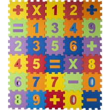 Bermody Bermody 60 Parça Rakam ve Matematik Seti Eva Puzzle Yer Karosu ve Eğitici Oyuncak