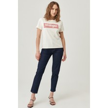 Wrangler Mom Fit Yüksek Bel Dar Paça Siyah Jean Kot Pantolon