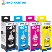 Eko Kartuş Epson Ecotank L110 T664 Takım Mürekkep