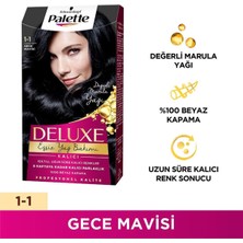 Palette Deluxe Saç Boyası 1-1 Gece Mavisi