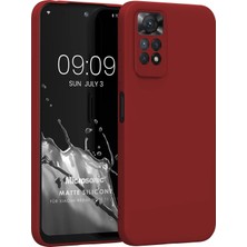 Microsonic Matte Silicone Xiaomi Redmi Note 11 Kılıf Kırmızı