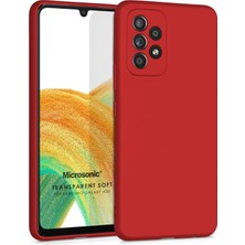 Microsonic Matte Silicone Samsung Galaxy A33 5g Kılıf Kırmızı