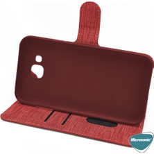 Microsonic Samsung Galaxy S22 Kılıf Fabric Book Wallet Kırmızı