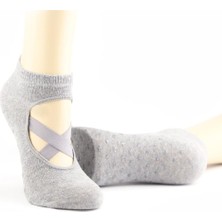 Dode Flora Yoga Pilates Çorabı 3 Lü Kaydırmaz Taban Yıldız Baskılı