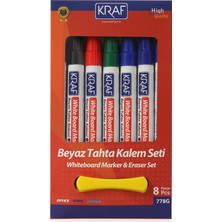 Kraf Beyaz Tahta Kalemi  Silgi Set 8 Li 778G
