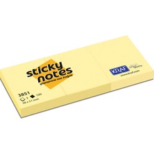 Kraf Yapışkanlı Not Kağıdı 38X51 Sarı 3851 3 Lü 12 Adet