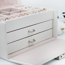 KKmoon Mücevher Organizatör 3 Katmanlı Büyük Kapasiteli Mücevher (Yurt Dışından)