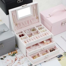 KKmoon Mücevher Organizatör 3 Katmanlı Büyük Kapasiteli Mücevher (Yurt Dışından)