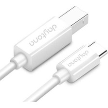 Daytona TB1-2 Type-C To USB B Telefon Bilgisayar Tablet İçin Mıdı Org Elektrikli Piyano Yazıcı Konnektörü Çevirici Kablo(1metre)