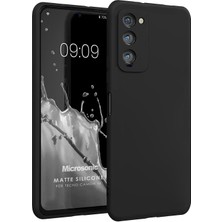 Microsonic Matte Silicone Tecno Camon 18P Kılıf Siyah