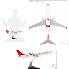 Zekupp Boeing 737-800 Türkiye Özel Tasarımlı 1/100 Maket Uçak, Model B