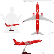 Zekupp Boeing 737-800 Türkiye Özel Tasarımlı 1/100 Maket Uçak, Model C