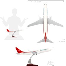 Zekupp Boeing 737-800 Türkiye Özel Tasarımlı 1/100 Maket Uçak, Model H