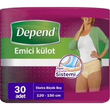 Depend Emici Külot Lohusa Pedi Kadın Xl Beden 1 Paket 30 Adet