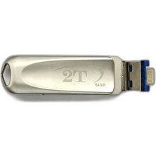 2T 2T-Z09 USB 3.0 64GB Otg USB Bellek Type-C ve Iphone(Lightning) 3 In 1