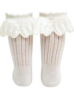 Bross Kanat Aksesuarlı Dizaltı Bebek Çorabı