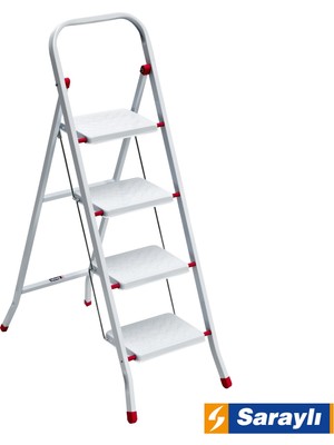 Saraylı Pratik Metal Merdiven 4 Basamaklı