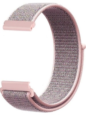 Tagomoon Lenovo S2 Akıllı Saat Uyumlu Spor Kumaş Desenli Cırt Cırtlı Kordon Kayış