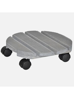 Evinizin Atölyesi Tekerlekli Saksı Altlığı Verona Kayın 29CM