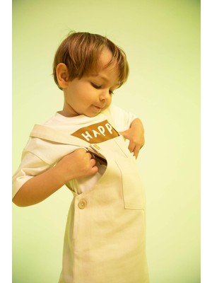 DeFacto Erkek Bebek Regular Fit Pamuklu Kısa Kollu Tişört Salopet Takım X3568A222SM