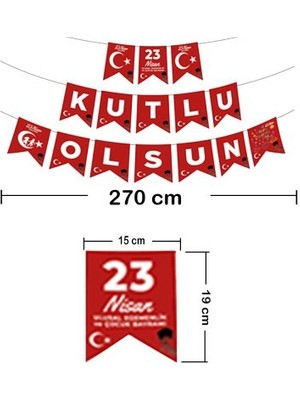 Kikajoy 23 Ni̇san Kutlu Olsun Yazi (Banner - Flama)