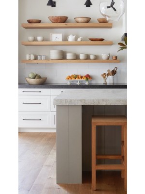 Karadeniz Dizayn Doğal Ahşap Raf 3'lü Takım - 160 x 20 cm